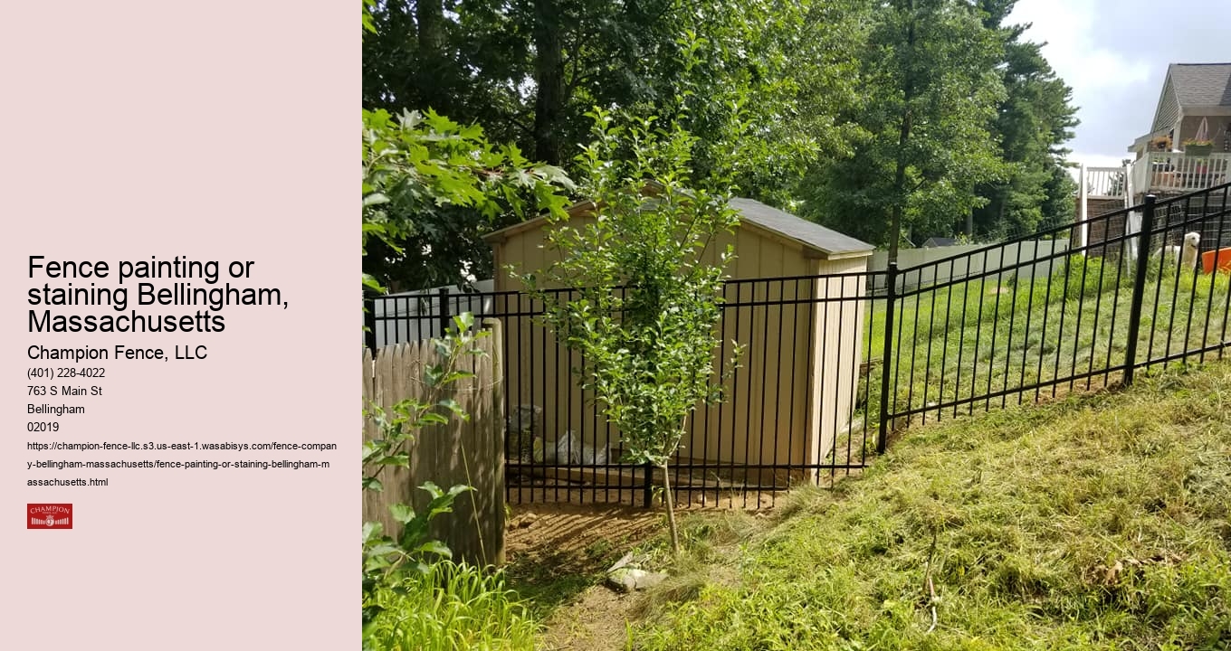 Fence painting or staining Bellingham, Massachusetts